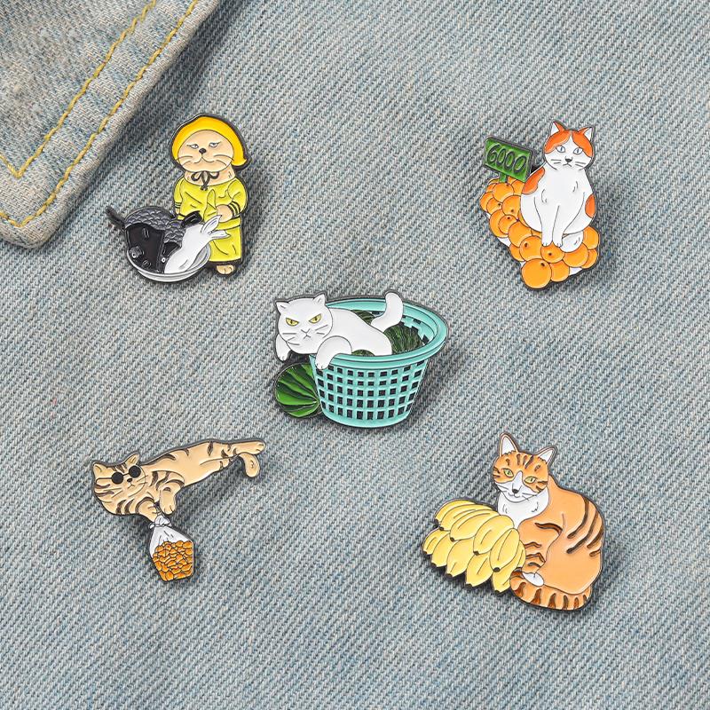 Street Fashion Vendors - Lucu Street Stall kucing pin Enamel
