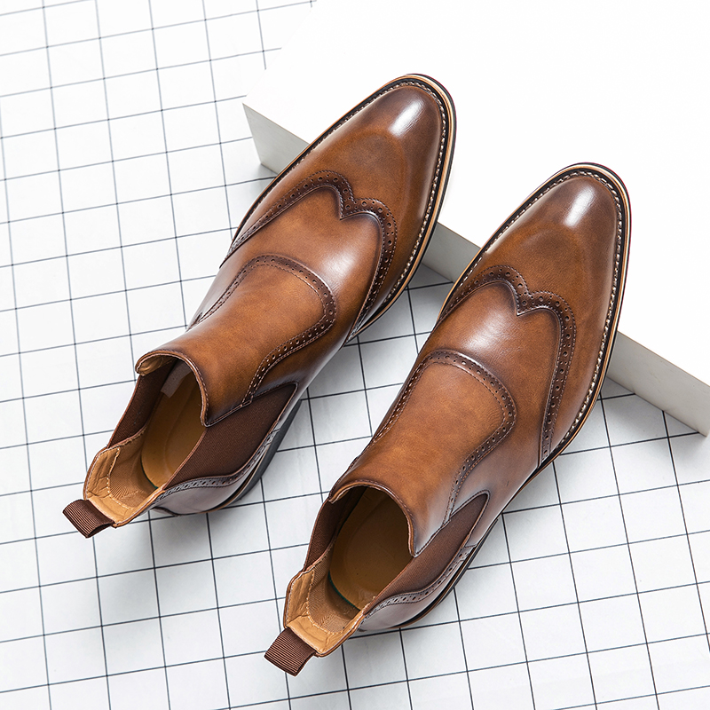 Street Fashion Style Male - Sepatu bot kulit lunak untuk pria,