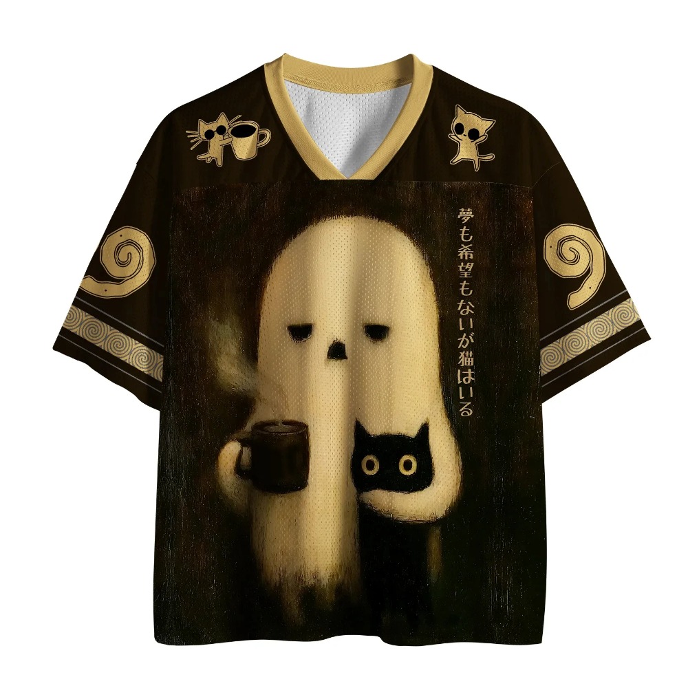 Street Fashion In Japanese - Fashion Musim Panas Baru, Kaos V-neck