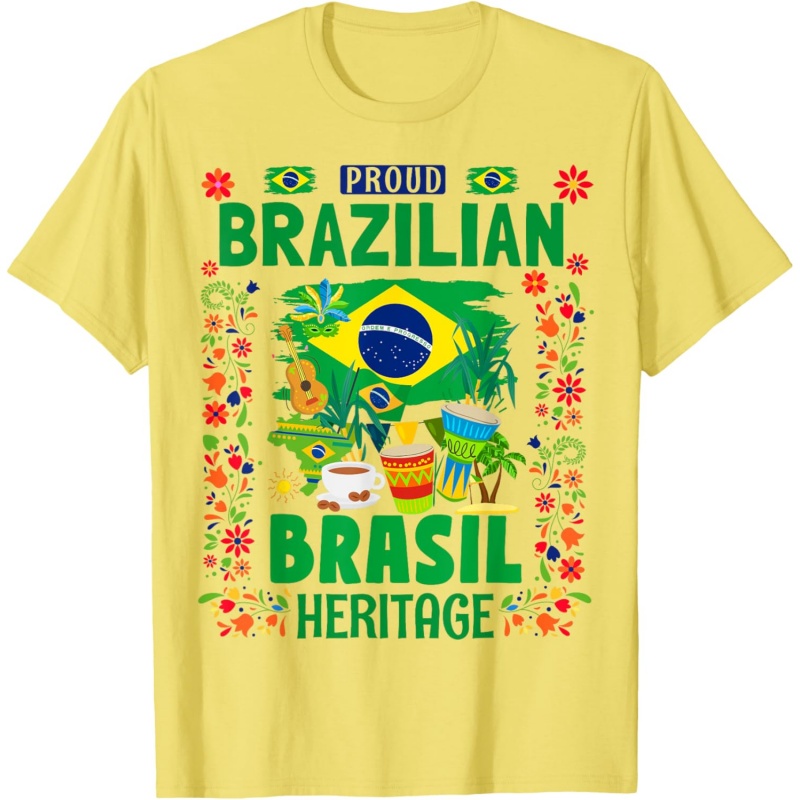 Street Fashion Brazil - Kaus Musik Brasil Cetak 3D untuk
