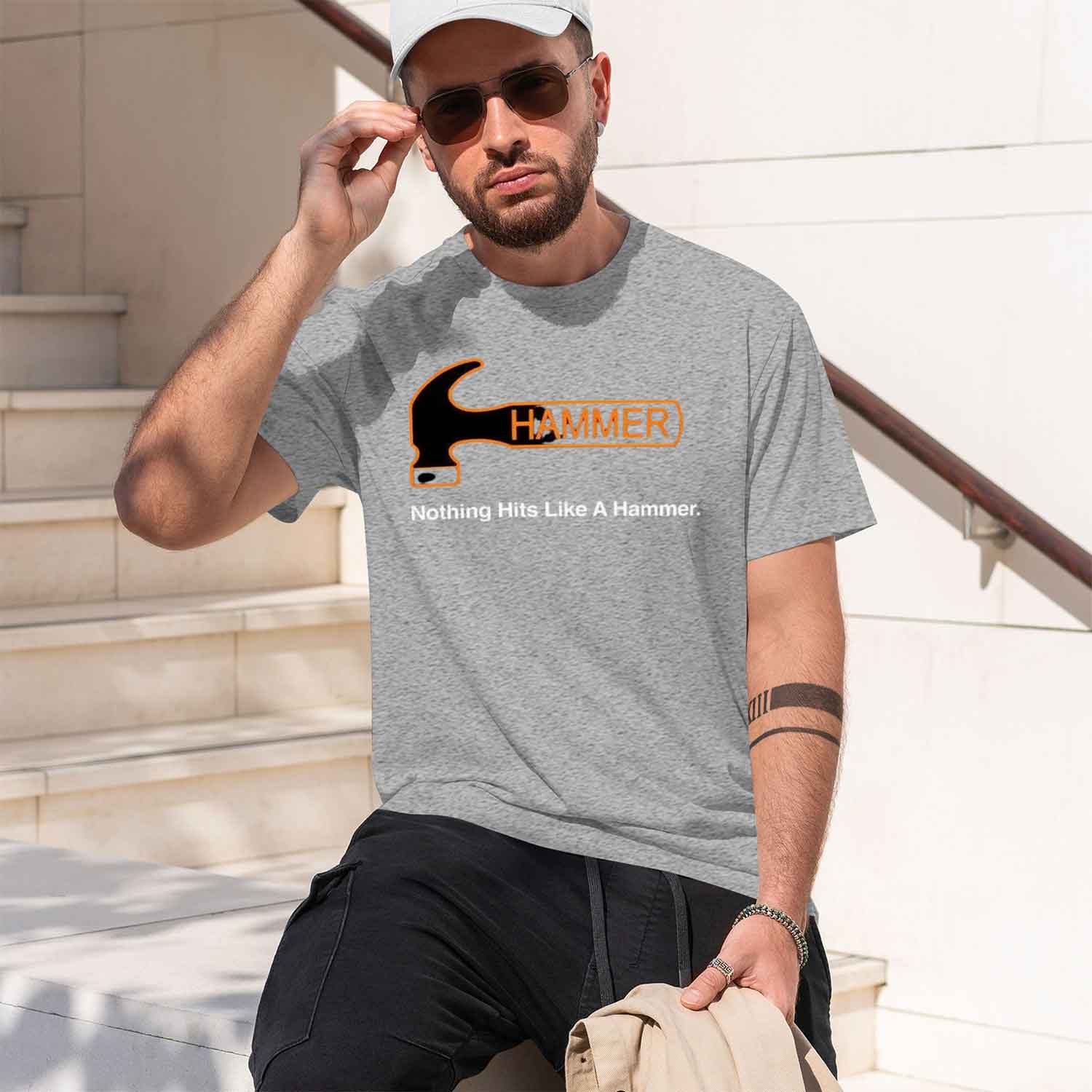 Kaos Lucu Hammer Bowling Grey  - Street Fashion Usa ulasan dan harga