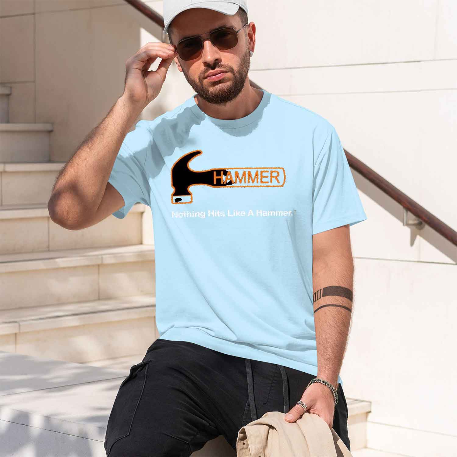 Kaos Lucu Hammer Bowling Grey  - Street Fashion Usa ulasan dan harga