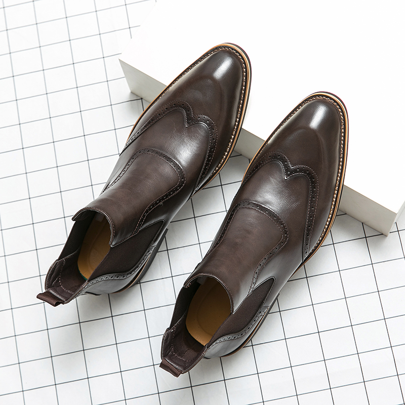 Sepatu bot kulit lunak untuk p - Street Fashion Style Male ulasan dan harga