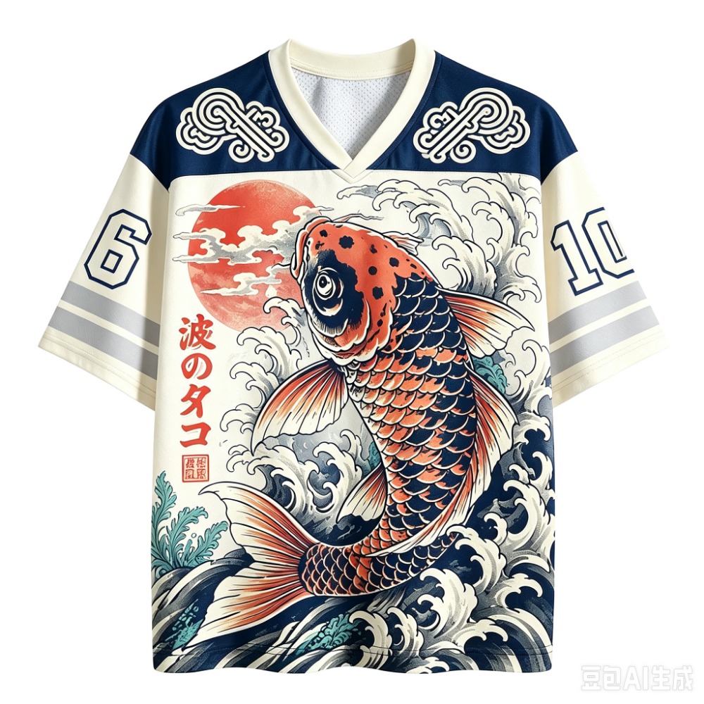 Kaos Pria V-Neck Cetak 3D Moti - Street Fashion In Japanese ulasan dan harga