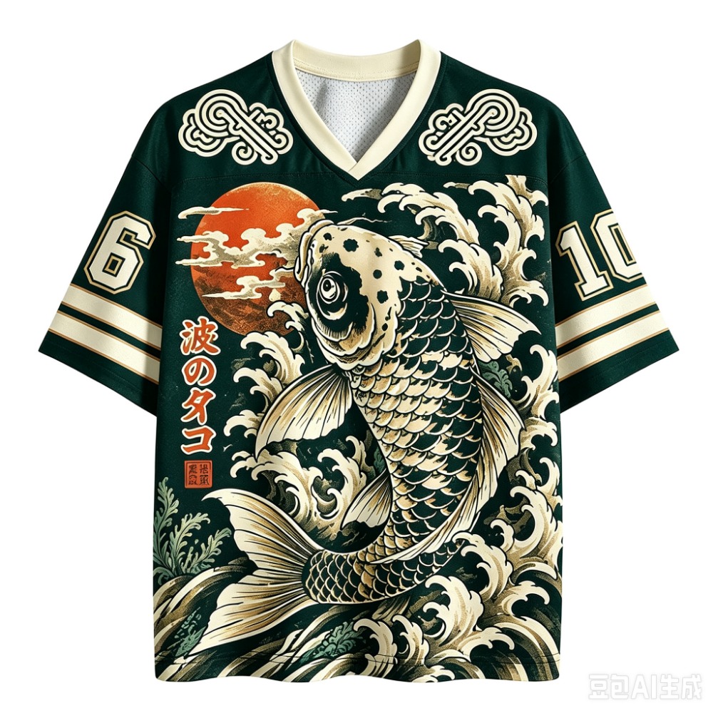 Kaos Pria V-Neck Cetak 3D Moti - Street Fashion In Japanese ulasan dan harga