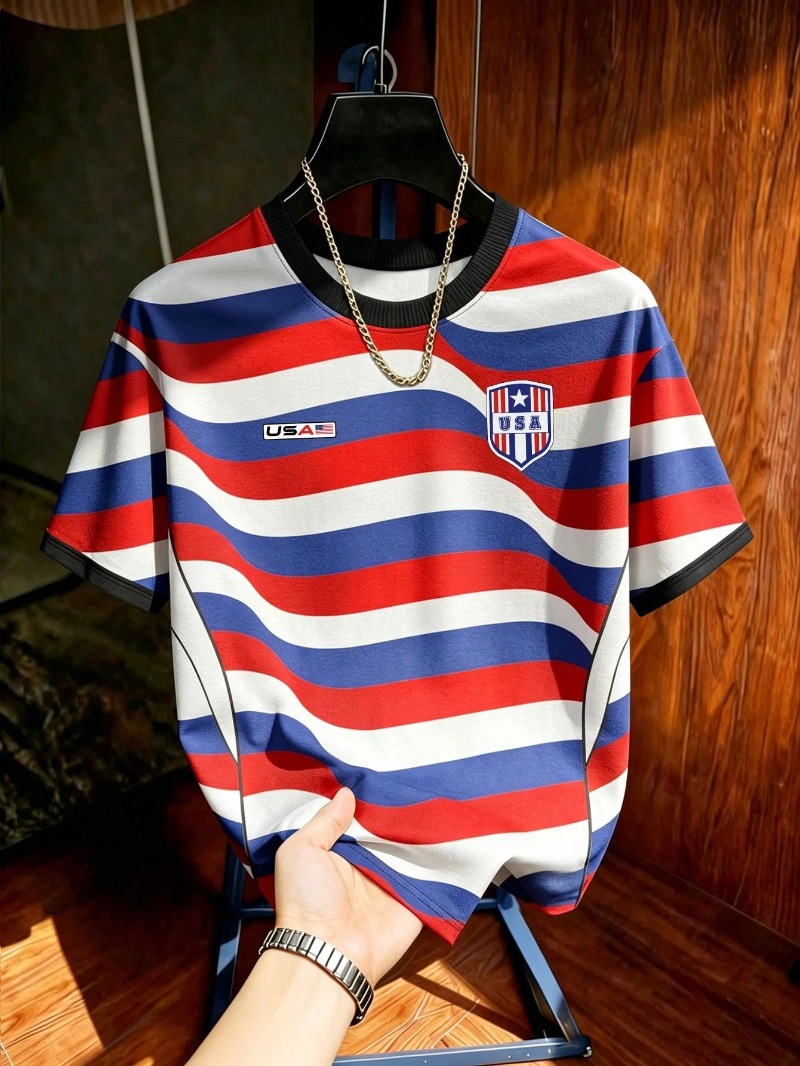 Kaos Olahraga Gaya Amerika Mus - Street Fashion Usa ulasan dan harga
