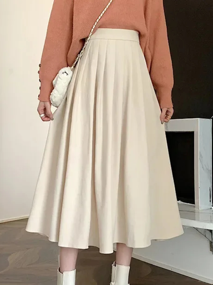Rok berlipat Vintage wanita, b - Street Fashion Korean Girl ulasan dan harga