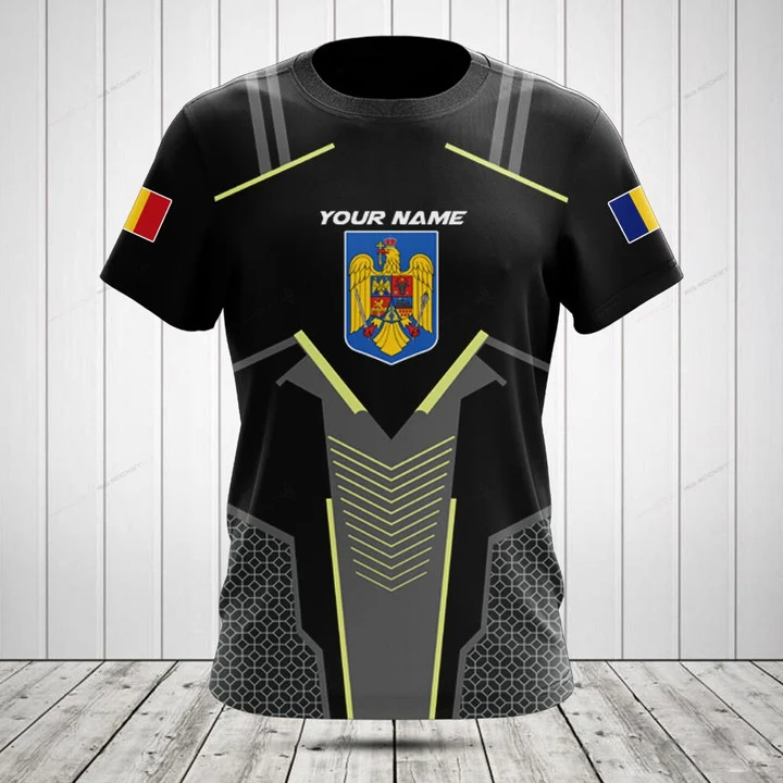 Kaos Grafis Bendera Rumania Hi - Street Fashion Usa ulasan dan harga