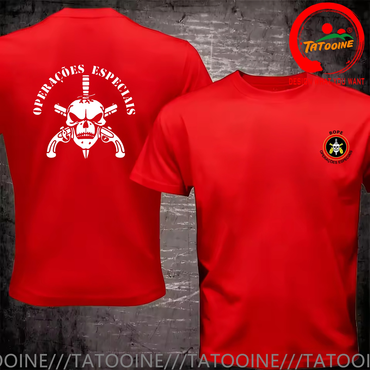 Desain Lucu BOPE Elite Death S - Street Fashion Brazil ulasan dan harga