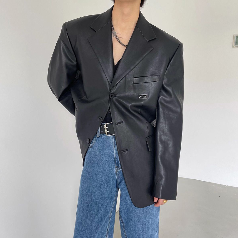 Jaket Kulit PU Lengan Panjang  - Street Fashion Trends 2025 ulasan dan harga