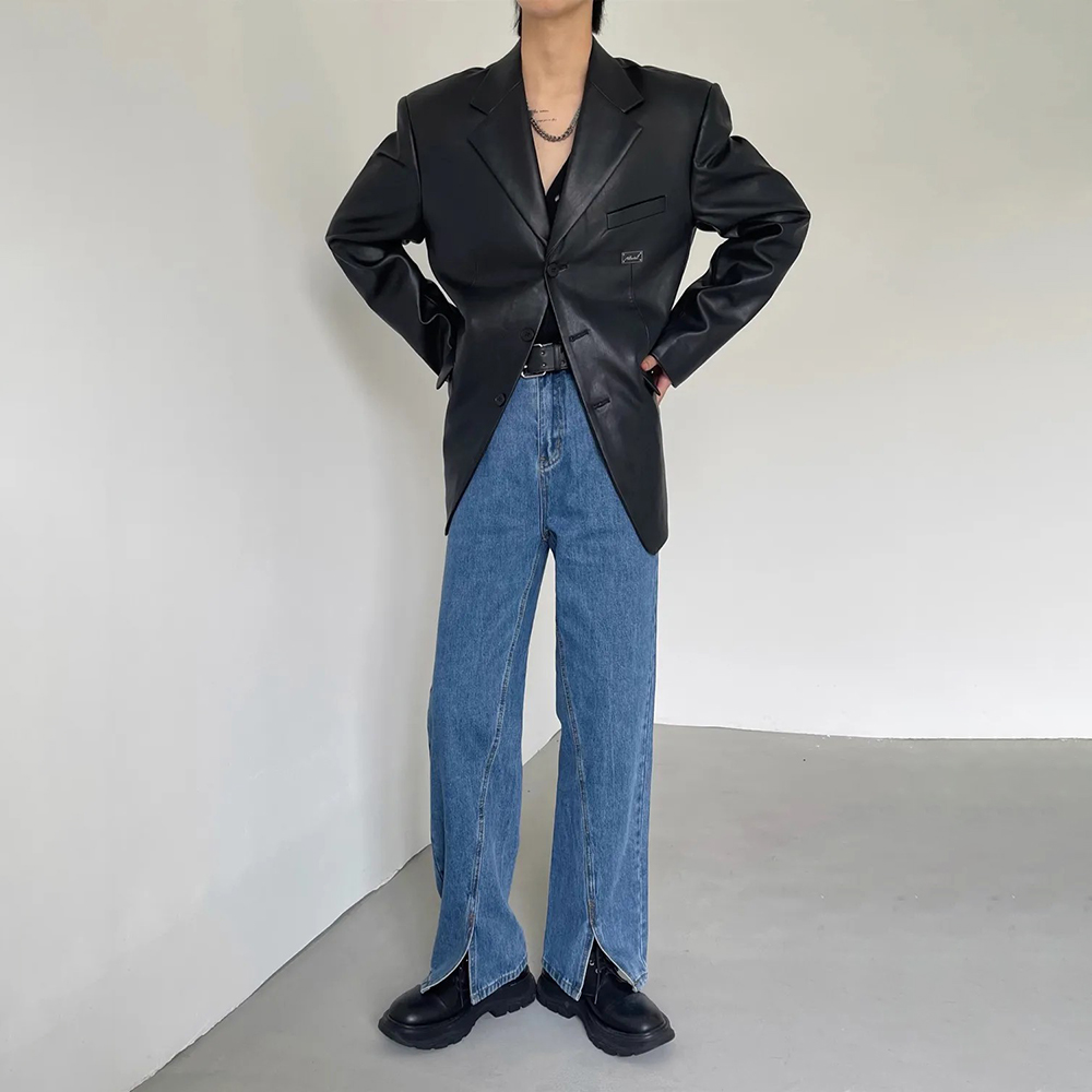 Jaket Kulit PU Lengan Panjang  - Street Fashion Trends 2025 ulasan dan harga