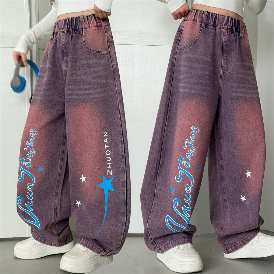 Celana Jeans Anak Gaya Jalanan - Street Fashion Korean Girl ulasan dan harga