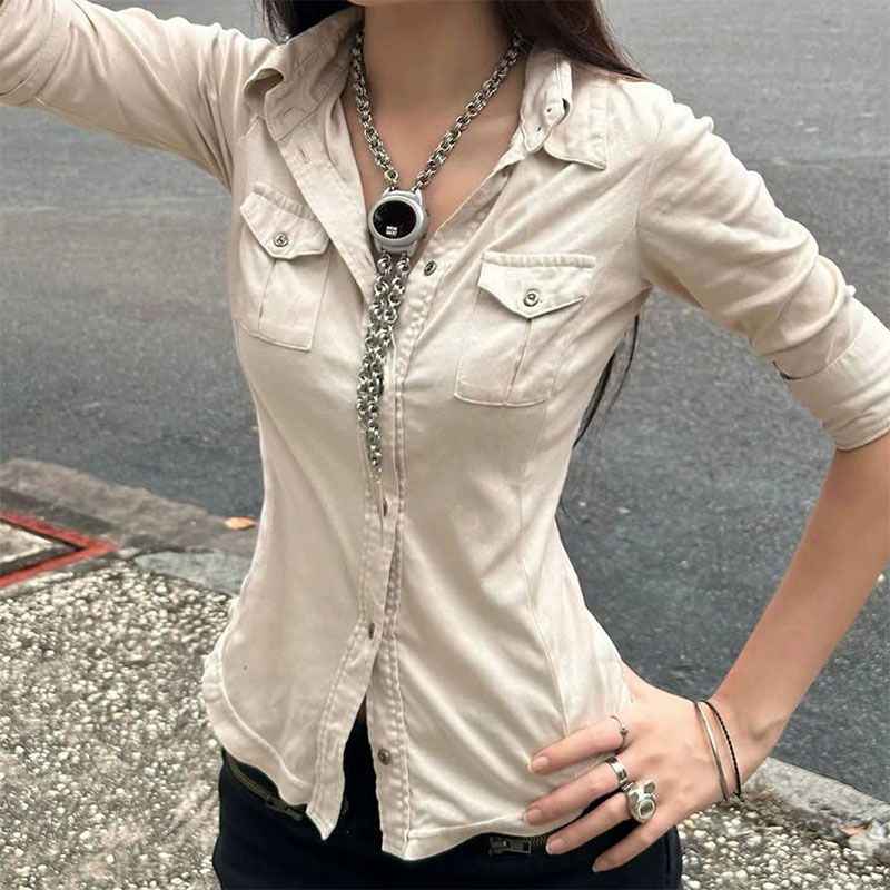 Kemeja Kancing Setengah Lengan - Street Fashion In Japanese ulasan dan harga