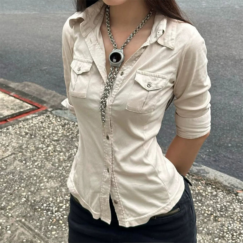 Kemeja Kancing Setengah Lengan - Street Fashion In Japanese ulasan dan harga