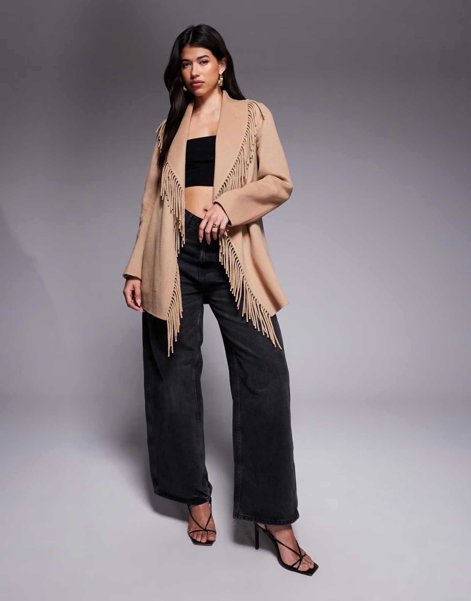 Mantel pendek mewah dengan ker - Street Fashion Events ulasan dan harga